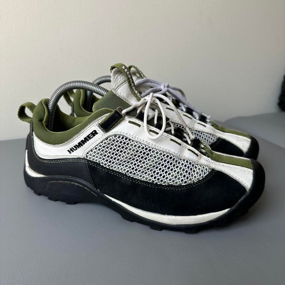 Vintage Green Hummer Truck Car Low Top Sporty Sneaker Shoe
